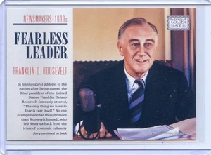 2014 Panini Golden Age Newsmakers Insert NO.4 Franklin D. Roosevelt - Picture 1 of 3