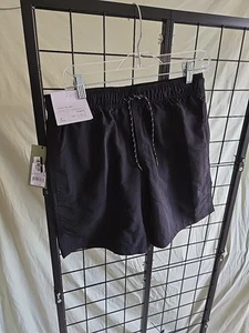 Goodfellow Men's Small Black Elastic Waist Lined Swim Shorts Trunks - Picture 1 of 4