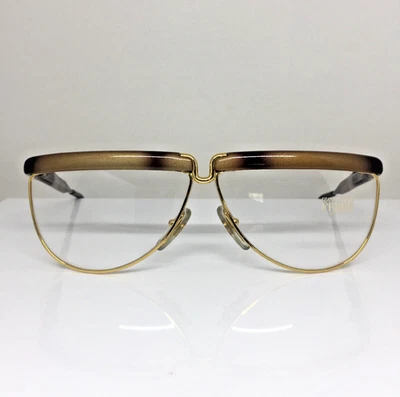 New Vintage GIANFRANCO FERRE GFF 30 Eyeglasses GFF 30 C. 614 Shiny Gold Italy - Image 1 of 4
