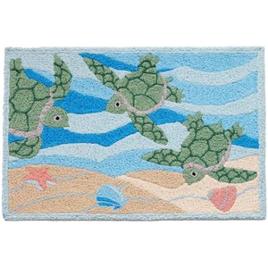 Grüne Schildkröten Schwimmen JB-PB002 Jellybean Teppich 20 x 30 maschinenwaschbar - Bild 1 von 1