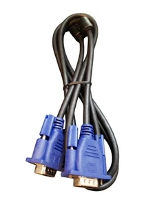 Cavo VGA maschio a maschio 10 piedi resistente nero per monitor computer - Foto 1 di 4