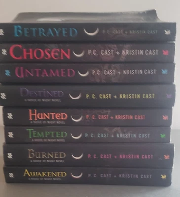 Lot Of 8 PC Cast Kristin Cast Hard & soft cover Books  Chosen Awakened Hunted - Image 1 of 4