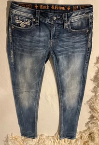Rock Revival | Vivian Cuffed Crystal Bling Embellished Skinny Jeans Gr. 29 - Bild 1 von 17