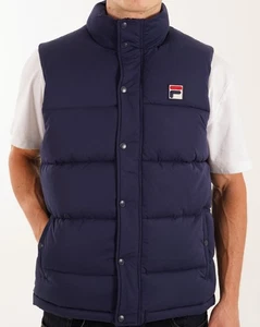 Fila Vintage Blaze Padded Gilet Navy - Picture 1 of 4