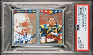 1987 TOPPS STICKERS ERIC DICKERSON #282 & DWIGHT STEPHENSON #142 ~AUTOGRAPHED!~ - Picture 1 of 1