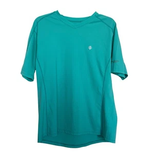 Coolibar UPF+ sportliches Kurzarm-T-Shirt Herren Gr. L V-Ausschnitt - Bild 1 von 9