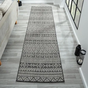 Alfresco 421 Dark Grey Runner Rug - Hallway Durability - Picture 1 of 10