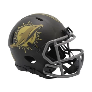 NFL Miami Dolphins Salute to Service 2025 Mini Casco Velocità Casco Calcio - Foto 1 di 3