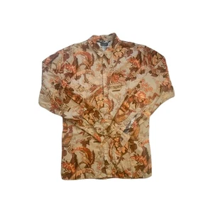 Paul Smith Jeans Autumn Birds Flower Button-Down Shirt Gr. XL braun orange - Bild 1 von 6