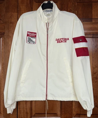 Chaqueta De Colección Winston Cup Series NASCAR Racing Daytona Beach Cremallera Completa Para Hombres LRG Foto 1 de 4