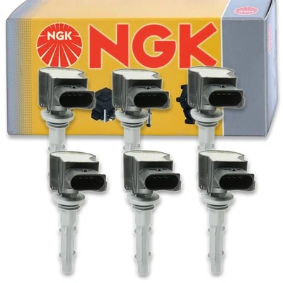 6 pcs NGK Ignition Coil for 2008-2013 Mercedes-Benz E300 3.0L 3.5L V6 - yc - Image 1 of 4