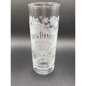 Vintage Jack Daniels Old No.7 Etched Glass "Winter Snowflakes" Longdrinkglas - Bild 1 von 4