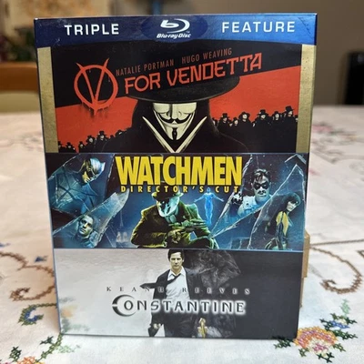 V for Vendetta / Watchmen / Constantine (Blu-ray, Triple Feature, 3-Discs, 2005) - Image 1 of 4