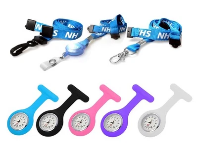 2 x NHS Lanyards Blue or Health Care Lanyards or 2 x Nurses Fob Watches