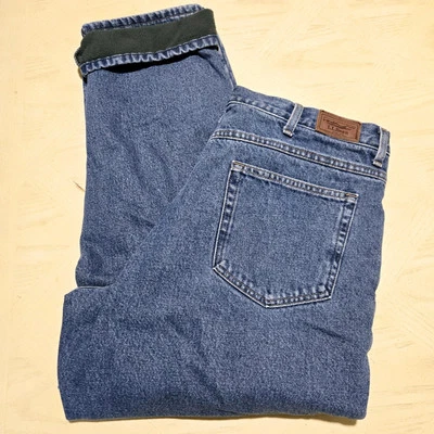 L.L. Bean Jeans Mens 38 X 30 Relaxed Fit Fleece Lined Insulated Denim - Image 1 of 4