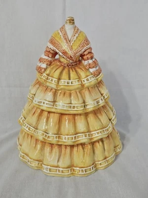 Vintage SEYMOUR MANN Dress Cookie Jar A La Mode Ruffle Gown Faience (z287) - Image 1 of 4