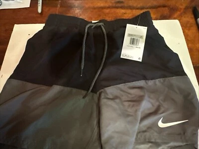 Nike Swoosh Swim Shorts Trunks NESSB-451-001 Black / Gray Size XS NWT - Image 1 of 4