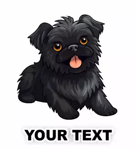 Set of 2 Affenpinscher Dog Decal Stickers with Free Custom Text - Picture 1 of 5