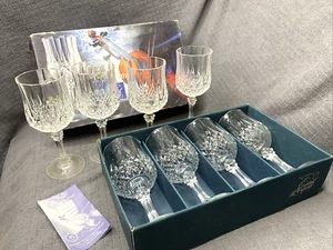 Vtg Cristal d'Arques Crystal Wine Glasses 5.75 oz LONGCHAMP Set of 8 FRANCE 1978 - Picture 1 of 14