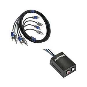 Kicker KISLOC2 Stereo Line Output Converter and 4-Channel RCA Cable (4 Meter) - Picture 1 of 3