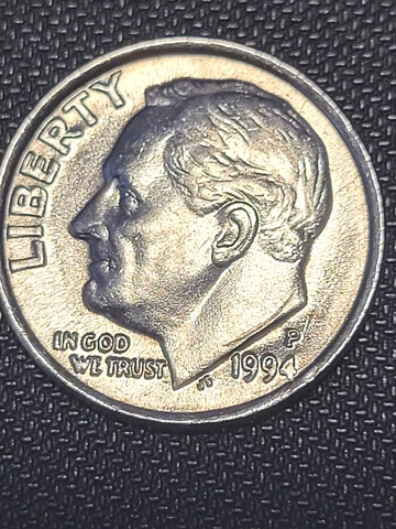 1994p Roosevelt Dime Collar Error(FB) Cover