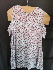 Joe Boxer Cold Shoulder Blue Floral Dress X-L - Picture 1 of 4