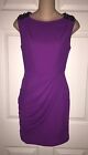 ICE Purple Dress With Spike Accent Shoulders Clubwear Cocktail 1/ 2