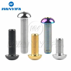 Titanium Bolt M8x15 20 25 30 35mm Buttton Hex Head Screw for Bicycle Disc Brake - Picture 1 of 10