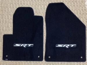 Black Lloyd Velourtex Carpet 2pc Floor Mats for 2014 Jeep Cherokee with SRT Logo - Picture 1 of 2