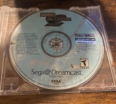 MARVEL VS CAPCOM 2 FOR SEGA DREAMCAST COMPLETE & TESTED! Disc Only - Image 1 of 3