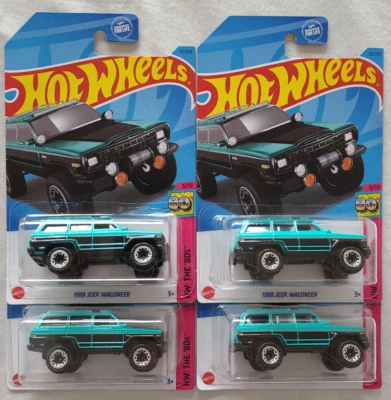 Jeep Wagoneer Kroger 1988 Hot Wheels 2023 lote exclusivo de 4 difícil de encontrar Foto 1 de 3
