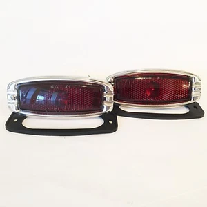 1 PAIR 1941-48 CHEVY TAIL LIGHTS WITH RUBBER BODY GASKETS -HOT ROD,CLASSIC TRUCK - Picture 1 of 5