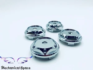 4pcs 68mm Chrome Wheel Hubs Center Hub Cap Universal Wheel Rim Hub Cover Caps - Picture 1 of 8