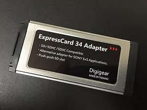 SD/SDHC/SDXC to Expresscard Adapter Reader support 64GB 128GB 256GB - Picture 1 of 2