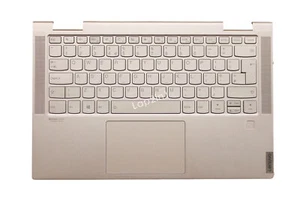 New Lenovo Yoga C740-14IML Palmrest Case Cover UK Backlight Keyboard 5CB0U43981 - Afbeelding 1 van 2