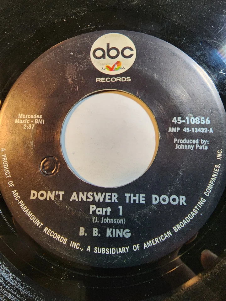 B.B. King...."Don't Answer The Door" (Parts 1 & 2) ABC 45 RPM VG F237 - Image 1 of 1