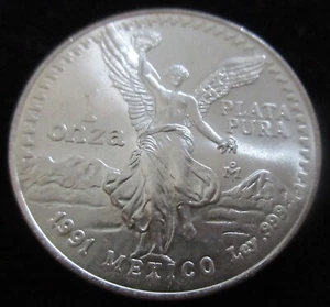 MDS MEXIKO MEXICO LIBERTAD 1991, 1 UNZE SILBER #G - Picture 1 of 2