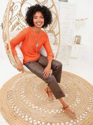 Lederhose braun 34 linea TESINI Damen Hose aus Leder Cargo-Stil 3.411 - Bild 1 von 2