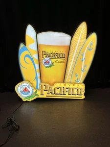 Pacifico Clara Beer Led Sign Surfboard surfing - Picture 1 of 9