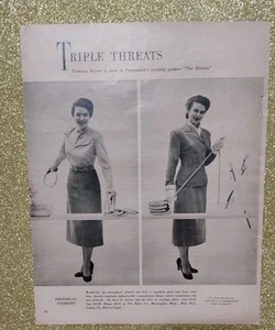 Vintage Photoplay Fashion Ad ft. Vanessa Brown in "The Heiress"Magazine Sign - Picture 1 of 3