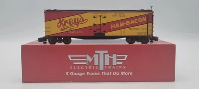 S-Gauge MTH 35-78007 Krey's Ham & Bacon Woodside Reefer NIB -AF Flyer Compatible - Image 1 of 4