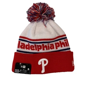 MLB Philadelphia Phillies New Era Winter Knit Cuffed Pom Beanie Hat - Picture 1 of 6