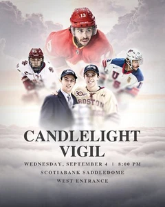 Johnny Gaudreau & Matthew Gaudreau Candelight Vigil 8x10 NHL Hockey Foto - Bild 1 von 1