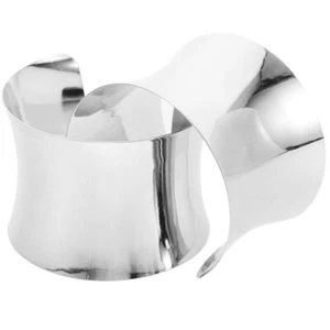 Brazalete de metal brazalete de plata brazalete grueso llamativo - Imagen 1 de 12