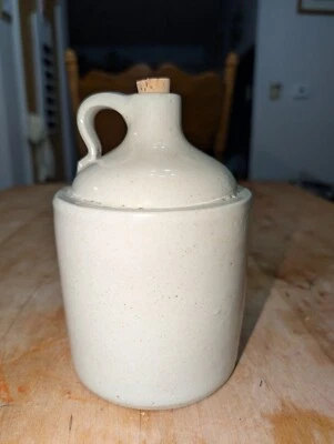 Jarra de hombro de gres primitivo pequeña 1 cuarto de zinc esmalte Bristol granja rural Foto 1 de 4