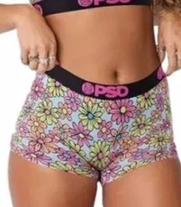 PSD Womens SR Neon Flower Boy Shorts Size XL (30" to 31" Waist) - Picture 1 of 3