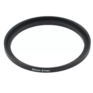 62-67mm 62mm to 67mm Step-Up Metal Filter Ring Adapter Black 62-67 - Picture 1 of 2