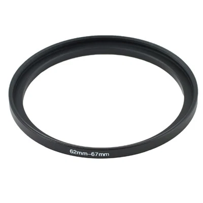 62-67mm 62mm to 67mm Step-Up Metal Filter Ring Adapter Black 62-67 - Image 1 of 2