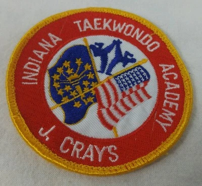 Indiana Tae Kwon Do Academy Sew On Patch J Crays Martial Arts Fight Train Patch - Image 1 of 3