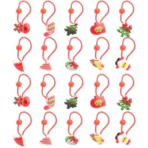 Frcolor 20PCS Christmas Elastic Hair Ties Ponytail Holders Antlers Random - Picture 1 of 9